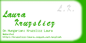 laura kruzslicz business card